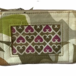 Vera Bradley zip ID case portobello road zipper change wallet